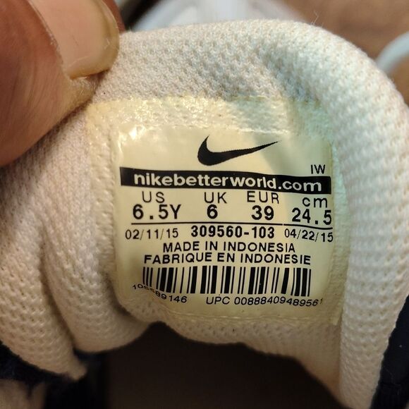 Nike Air Barrage Mid White/Navy – Size 5.5 – Retro Basketball/Trainer - Picture 9 of 9